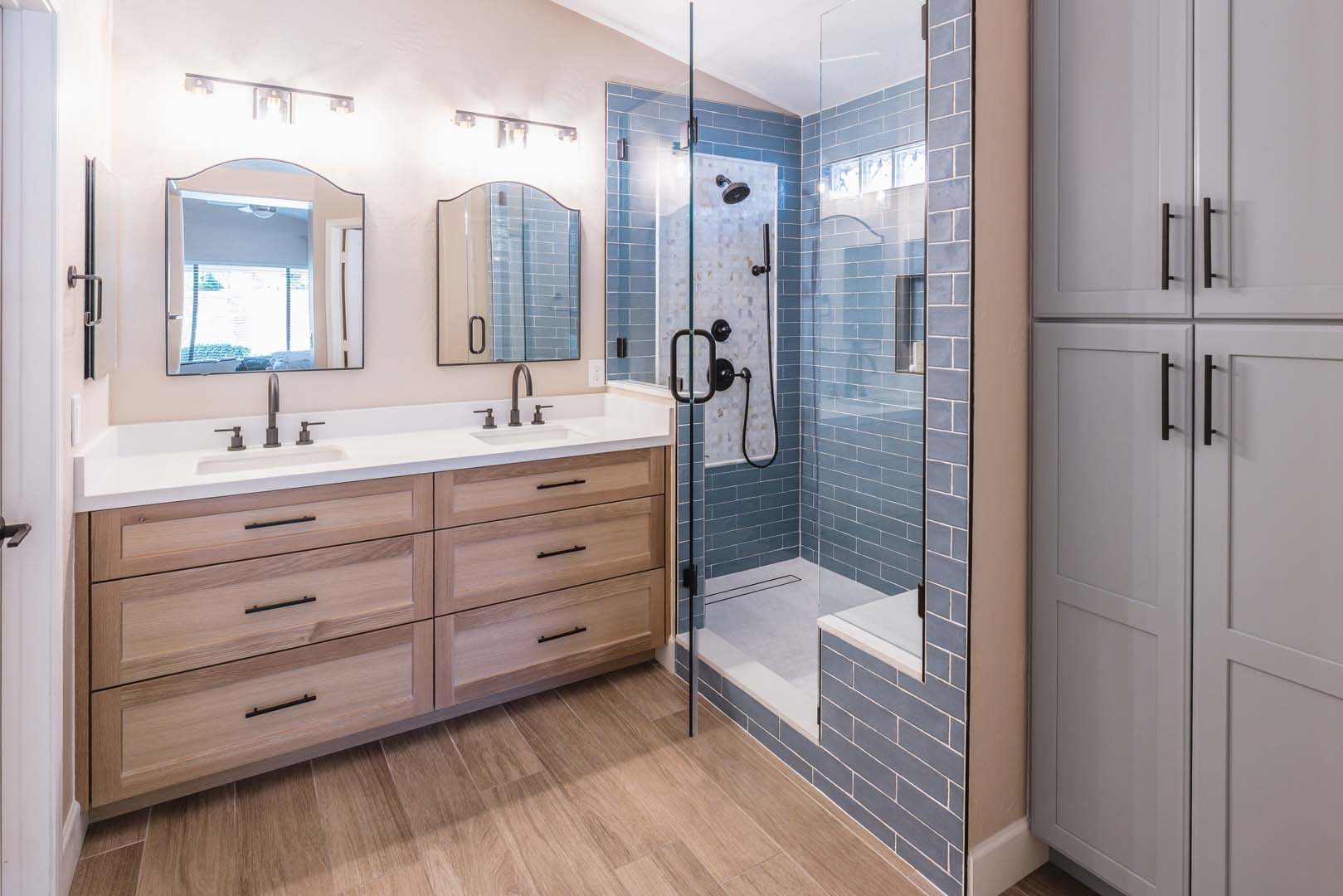 BLUE WAS THE COLOR Gilbert Master Bath Remodel
